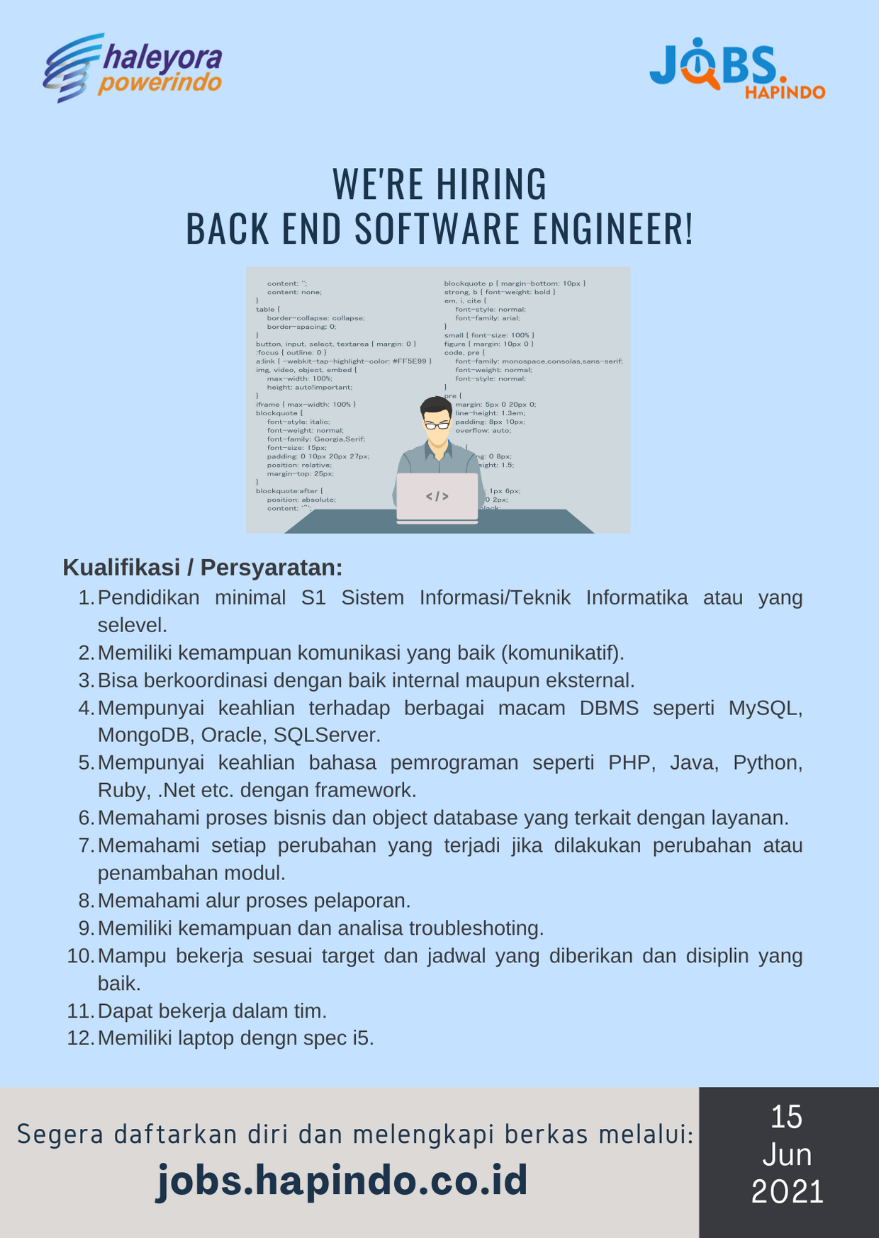 Back End Software Engineer